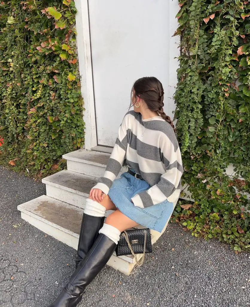 fall outfits| sweater and skirt outfits