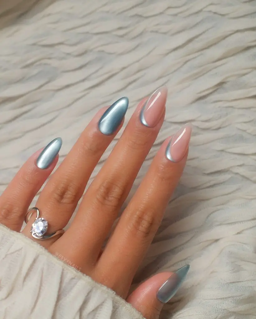 silver velvet nails