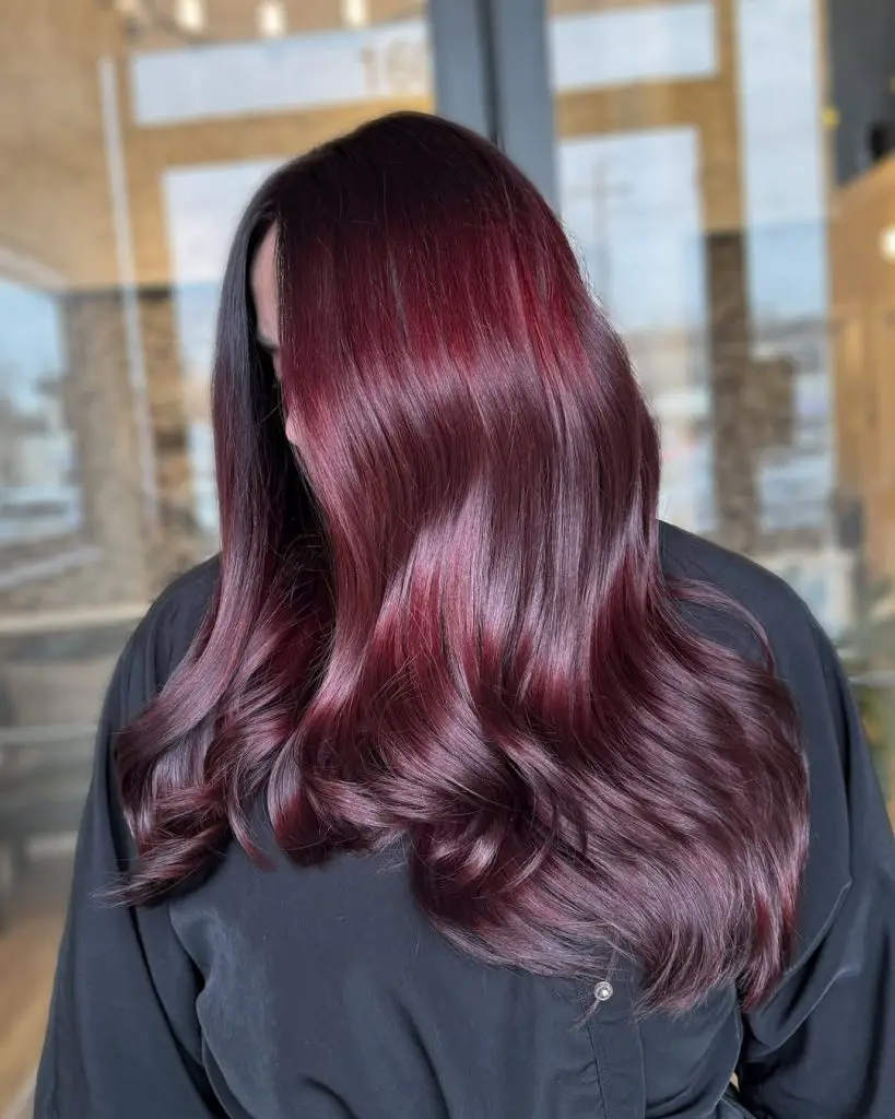 burgundy hair color for brunettes