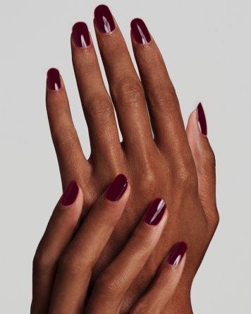 Nail Color Ideas  for dark skin ~ Wine nails 