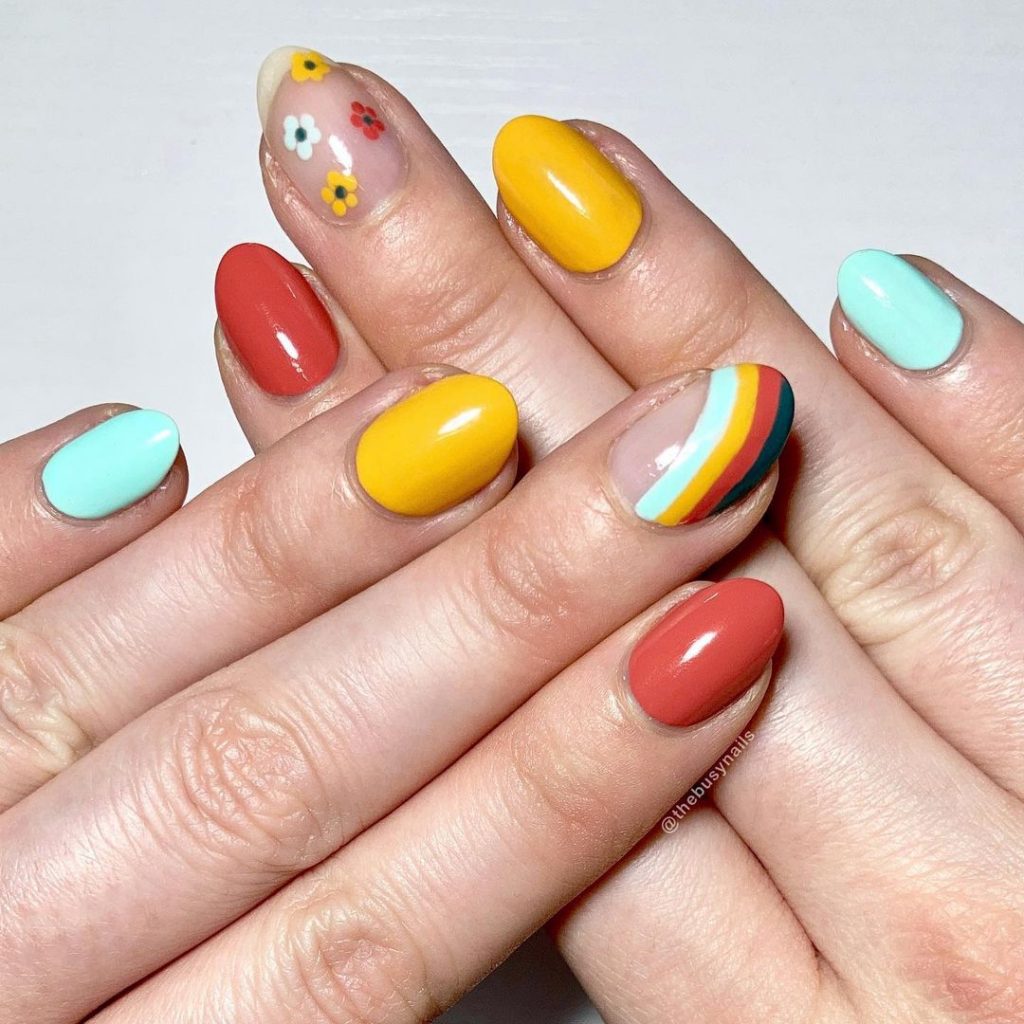 Rainbow nails 