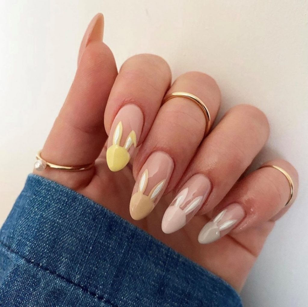 Bunny nails | easter nail ideas