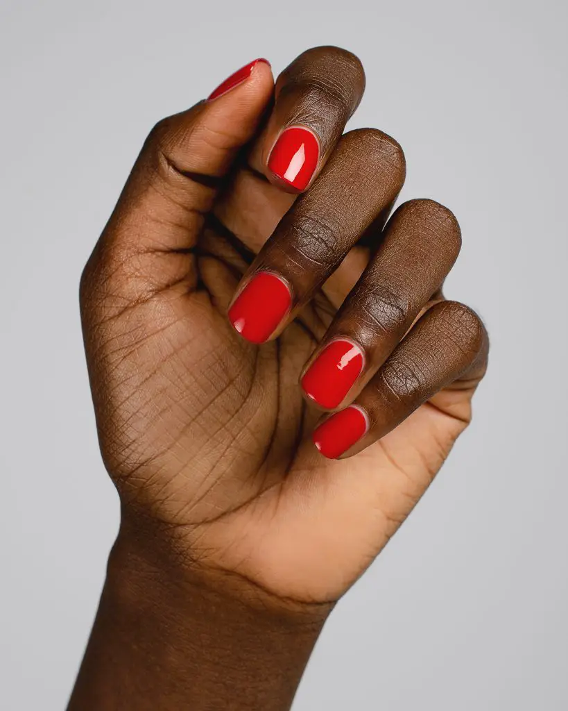Red nails designs for dark skin tone 