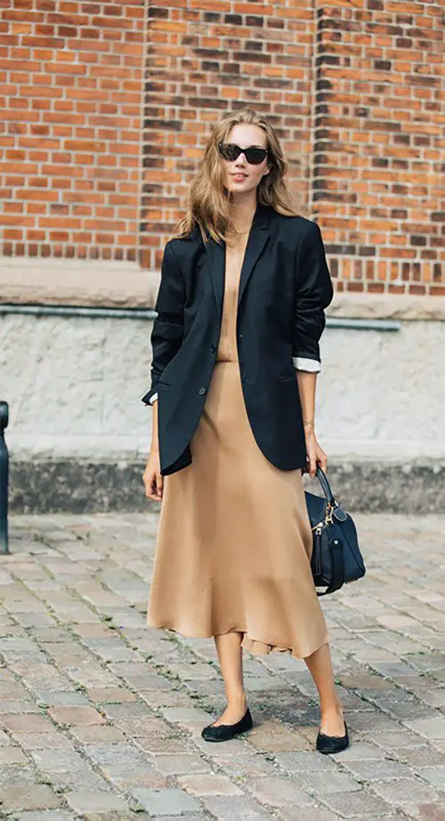 Overized blazer and office dres