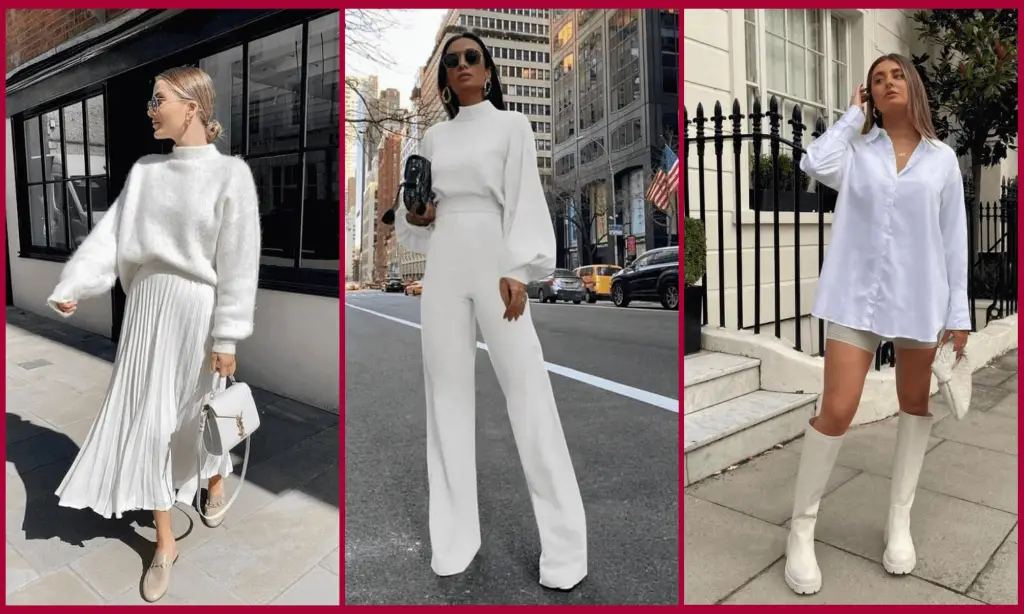 Casual all=white outfit ideas