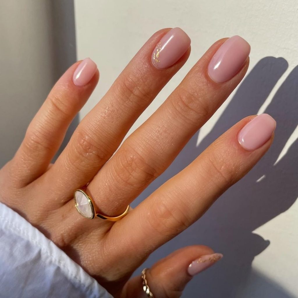 adorbs nude pink nails 