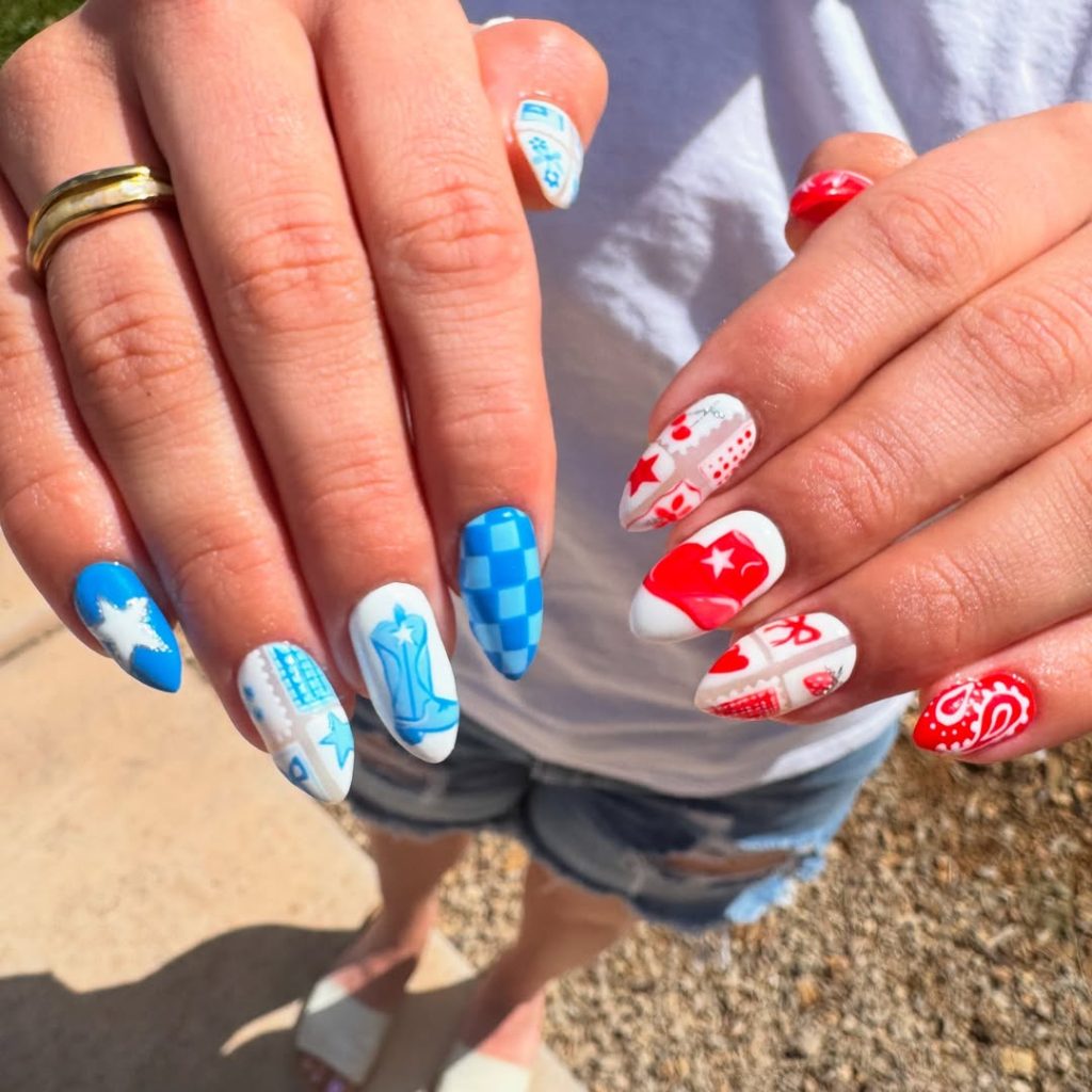 patriotic fourth of july nail designs