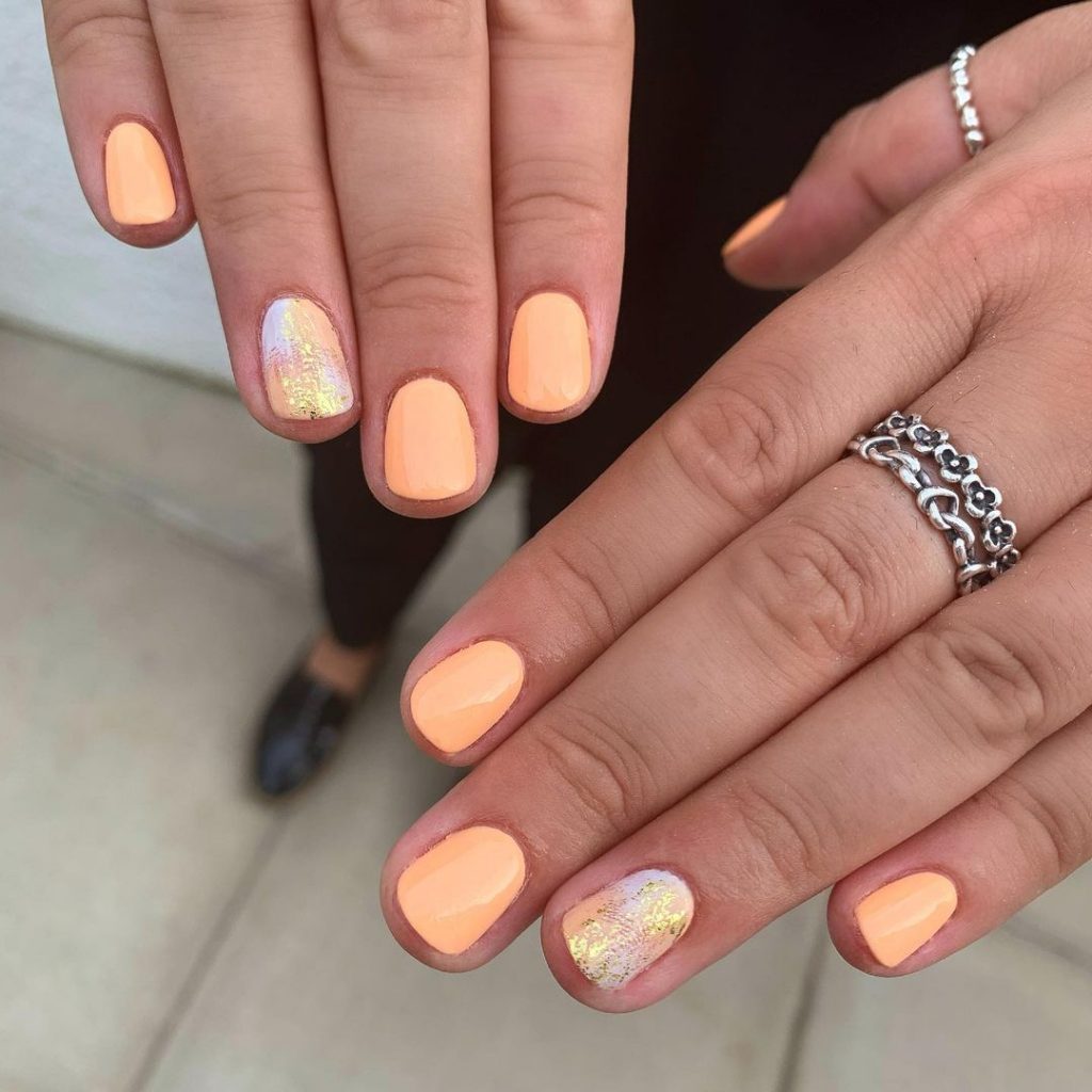 Ombre orange nails