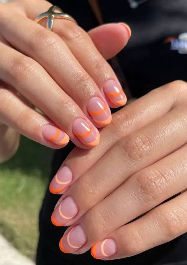 23 Gorgeous Burnt Orange Nails to Prepare for Autumn