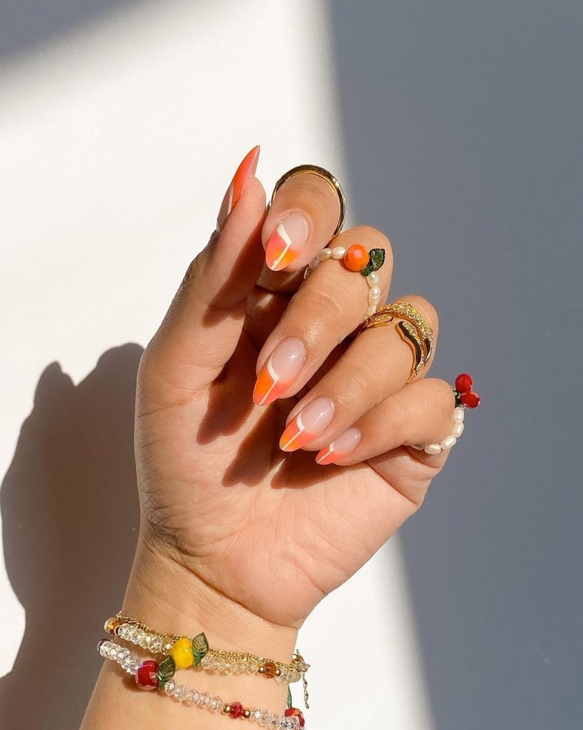 French orange nail ideas