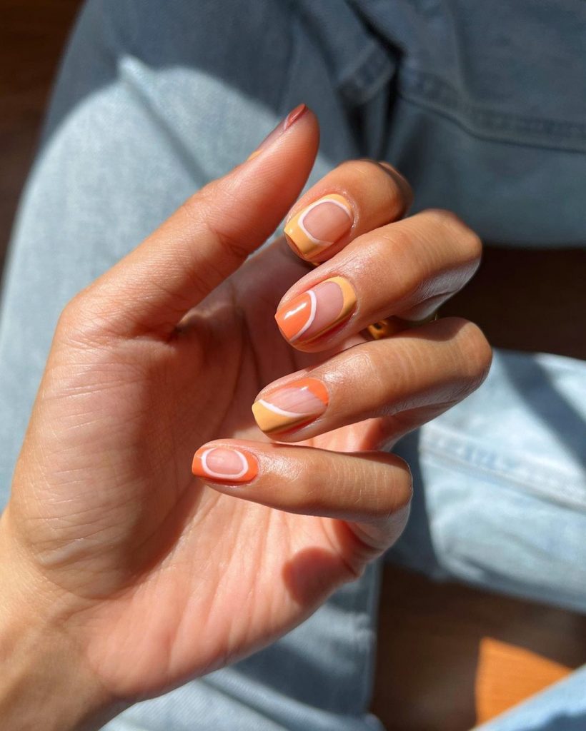 Orange nail designs 
