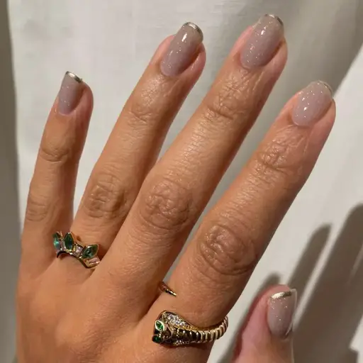 glitter nails | brown nail designs
