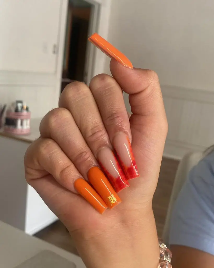 Burnt orange nails 