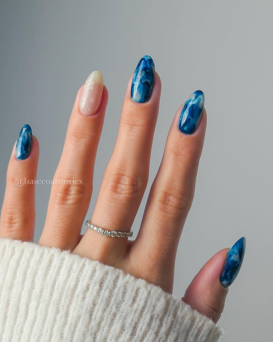 marble nail for new year