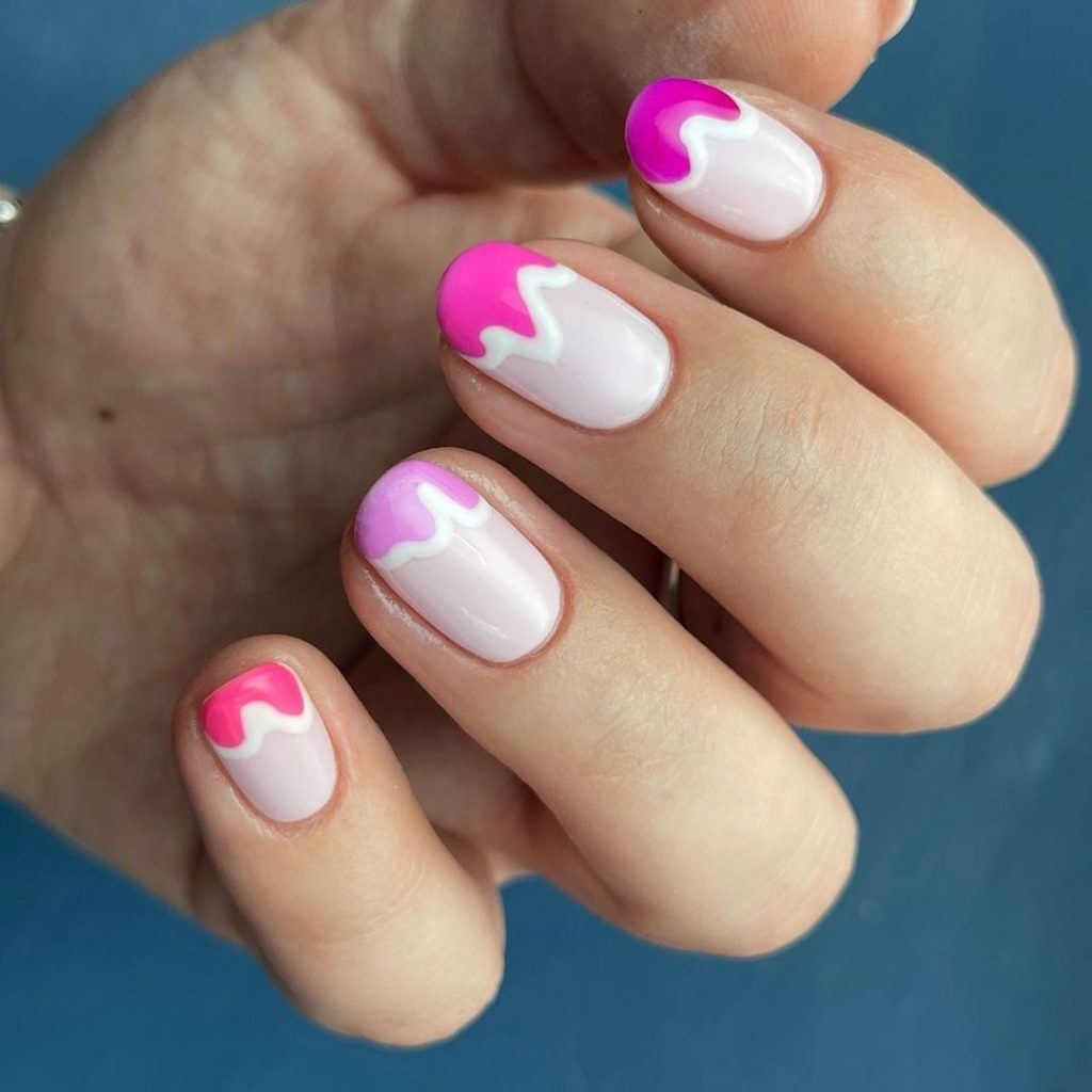 Pink short nails