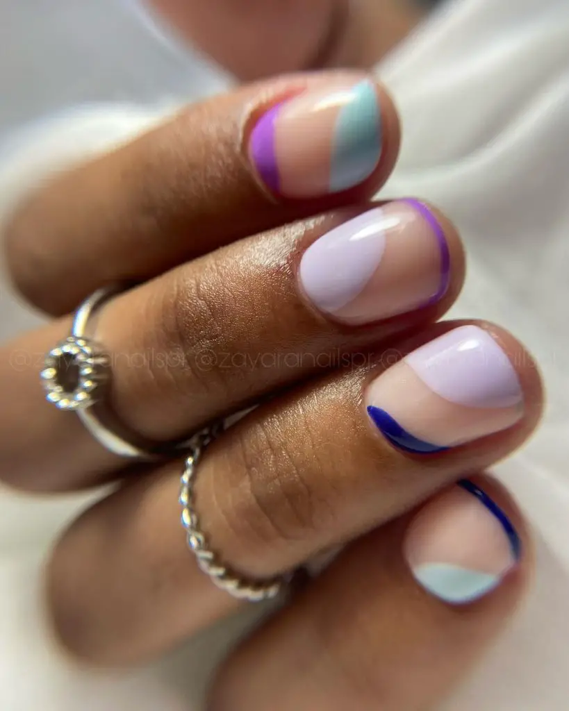 Dual shades nails 