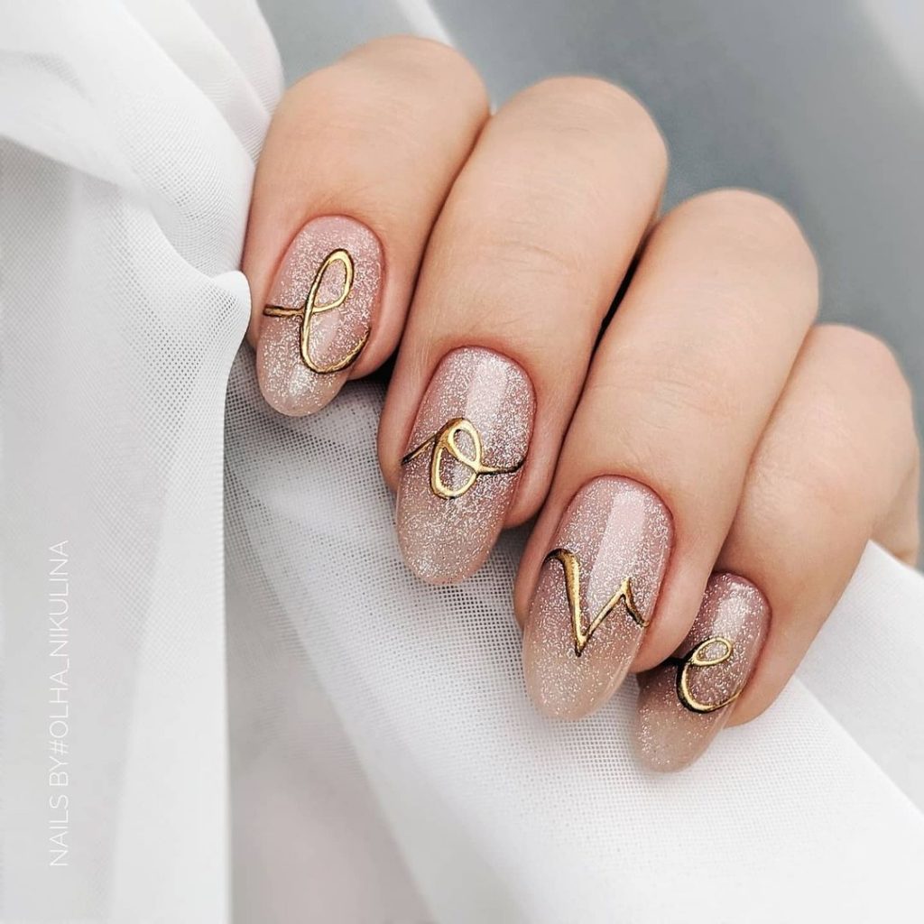 LOVE Letter nails 