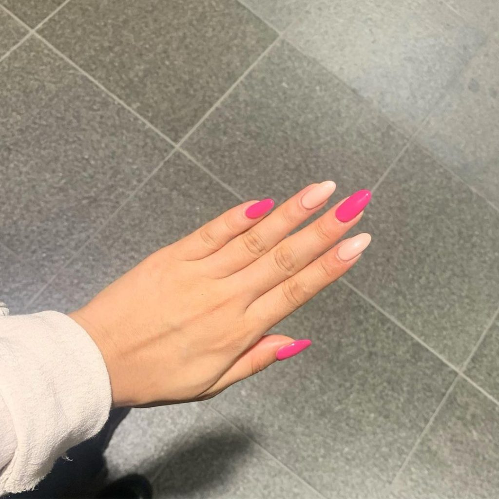 pink shades nail ideas