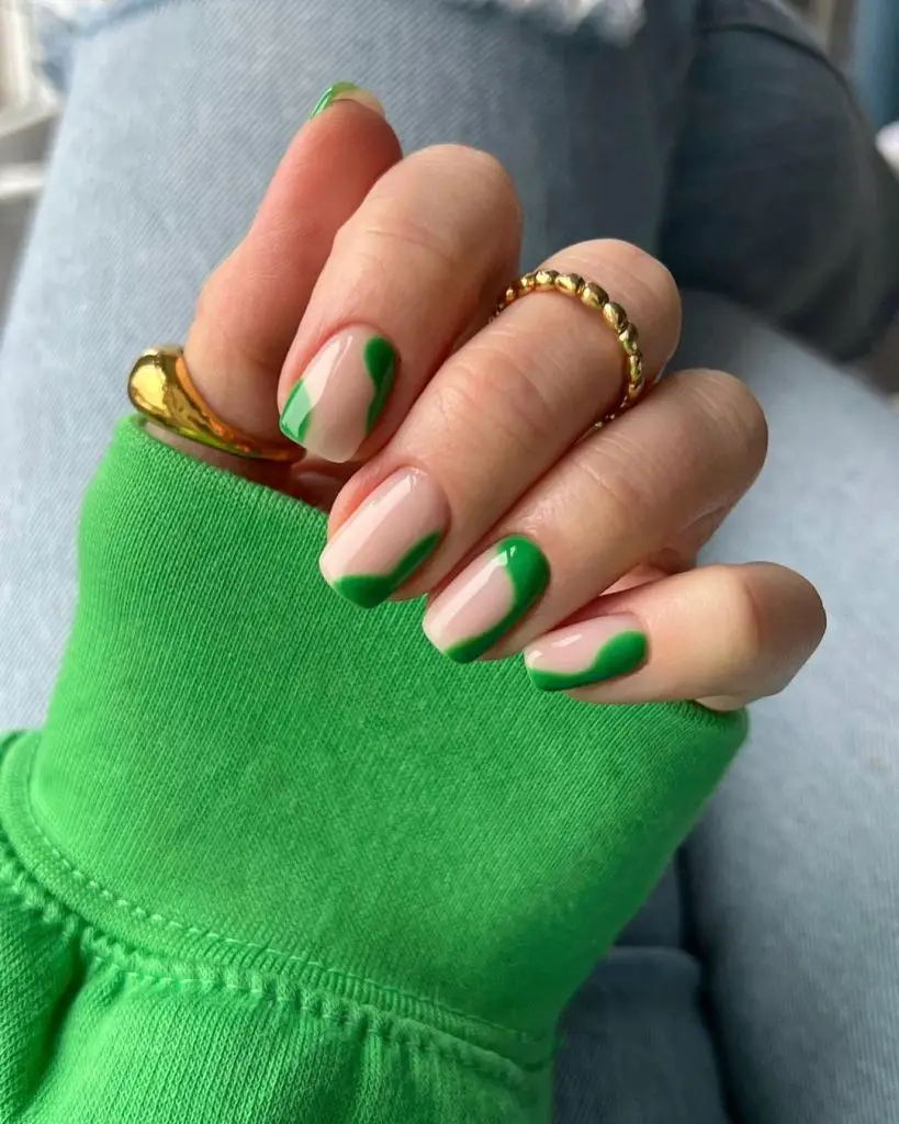 Green nail ideas for february manicures