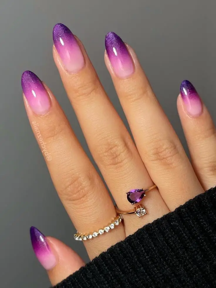 Ombre nail designs for February manicures