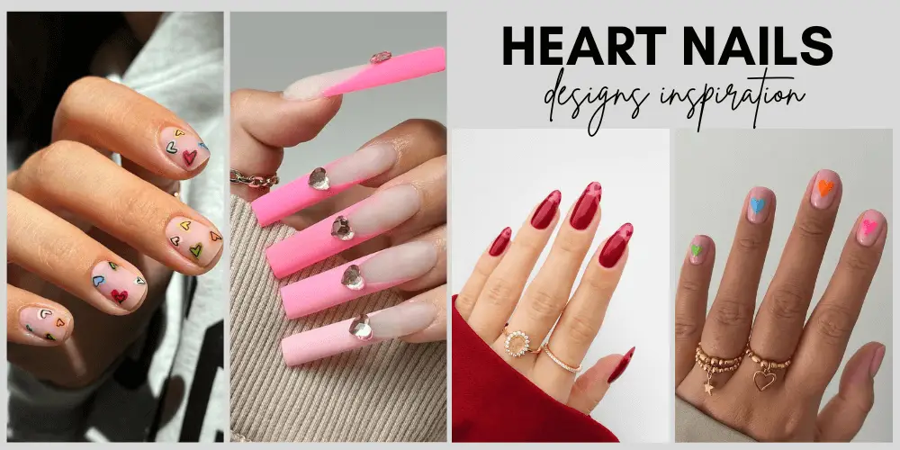 Heart nail designs