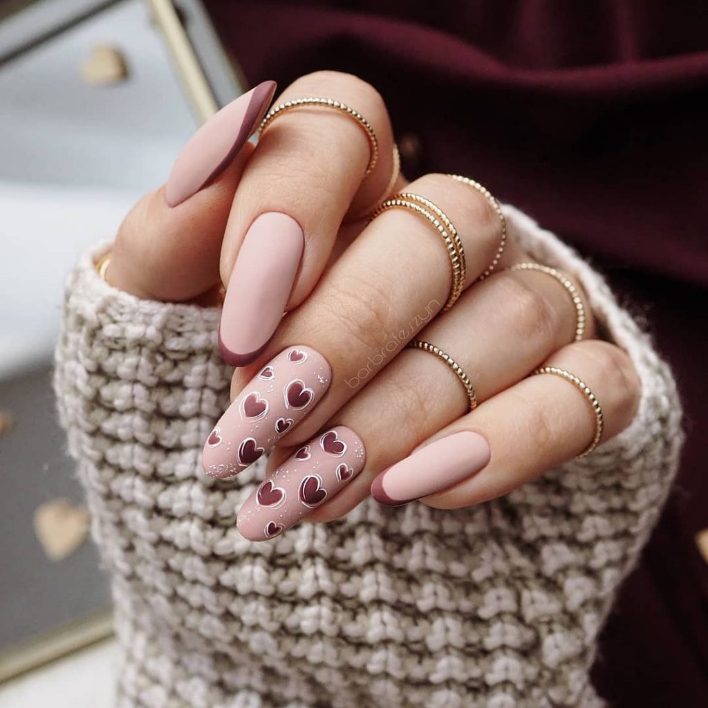 Nail art designs for February 