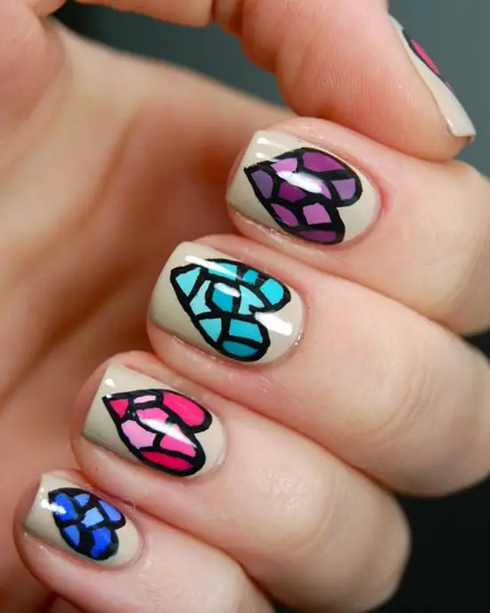 Creative heart nail designs for february manicures