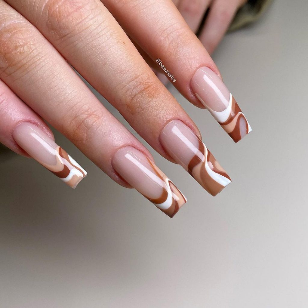 brown nails