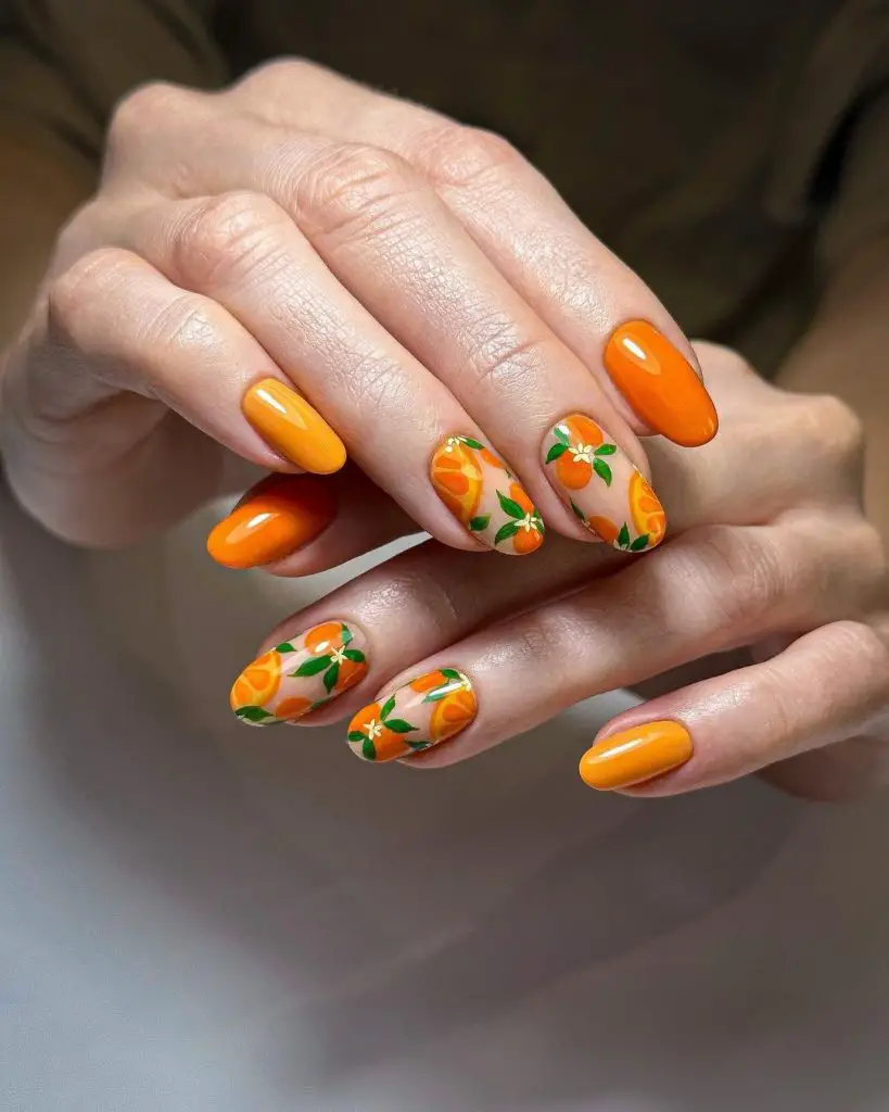 oranges nails