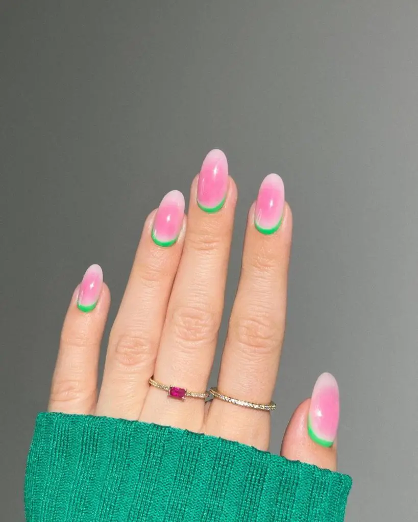 fruit nail ideas:| watermelon nails