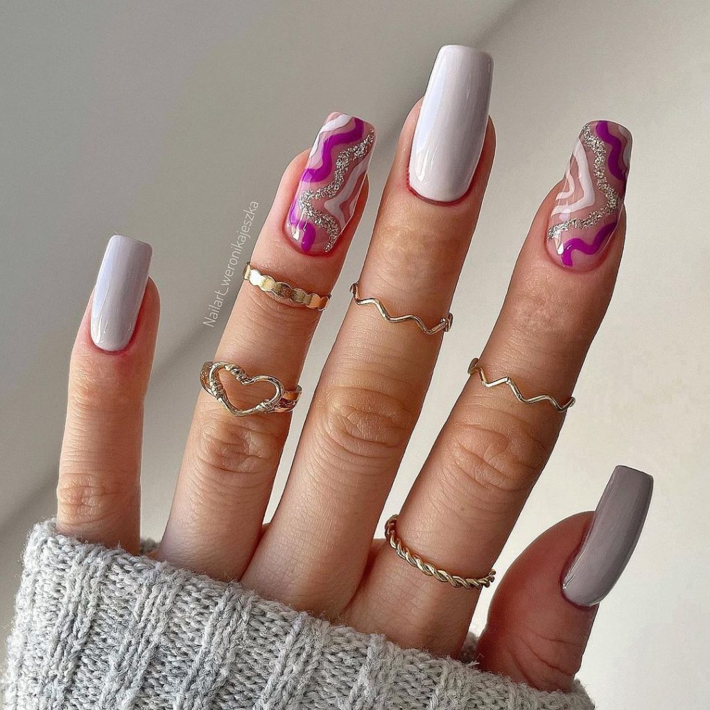 purple nail design