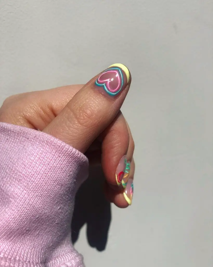 Heart nail designs