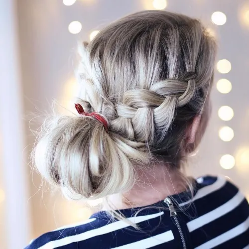 Side Buns with Braids