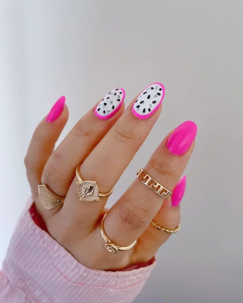 dragon fruit nails