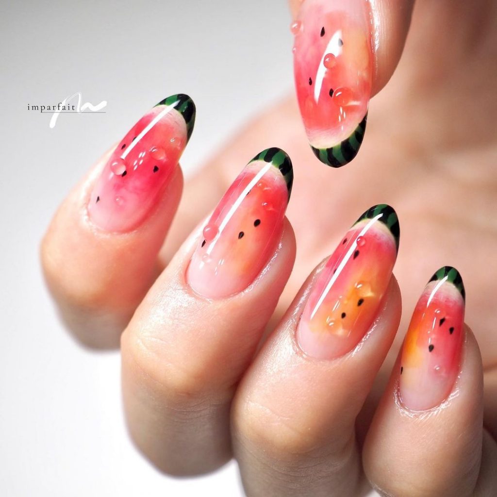 watermelon nails