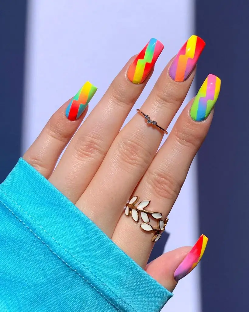 Vibrant neon nails: power nail designs