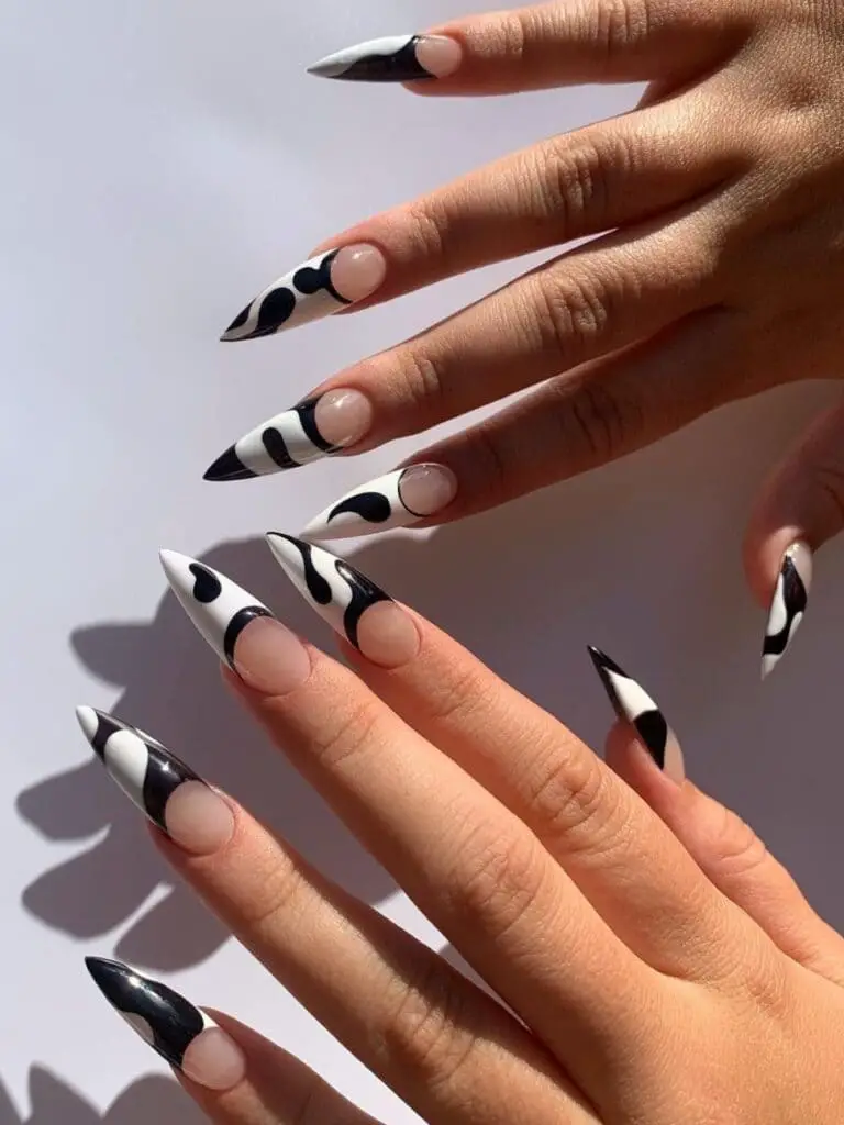 Abstract French nail ideas