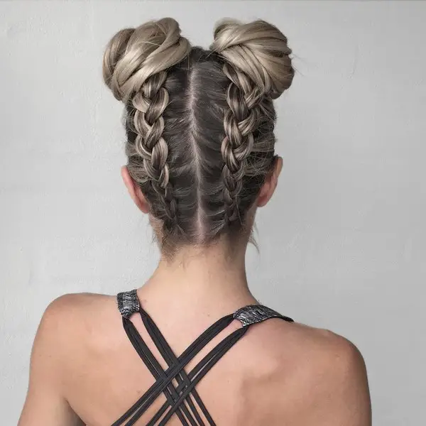 Braided Space Buns