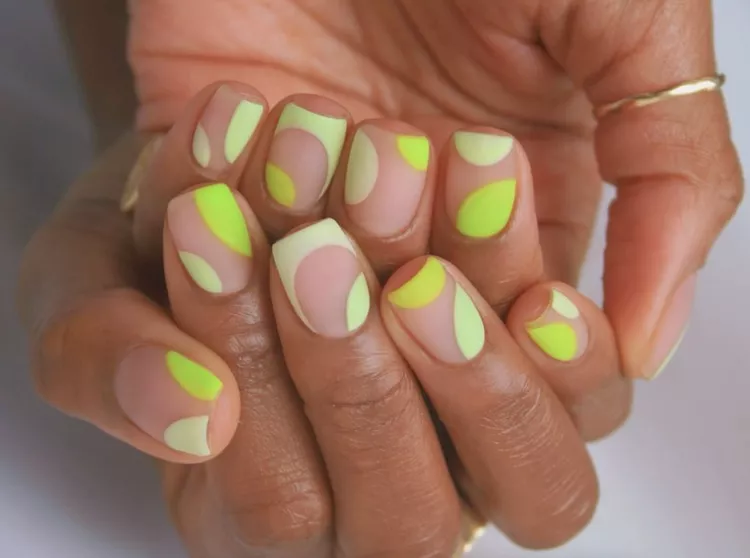 Matte neon nail ideas