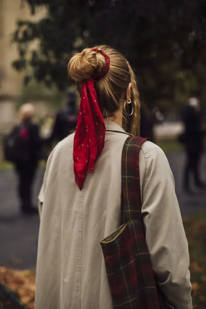 Buns Hairstyles with scarf