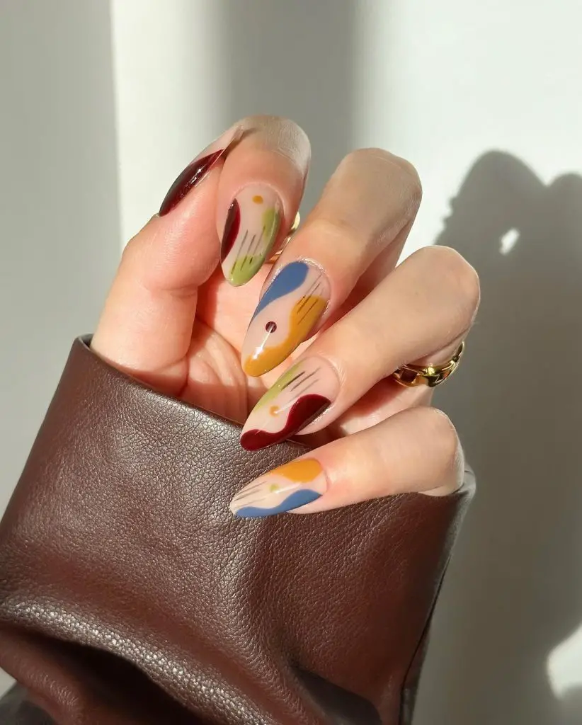 Abstract nail designs