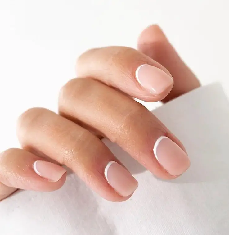 simple nude pink nail art designs