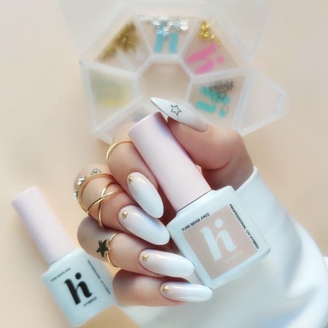 simple white ombre manicures 