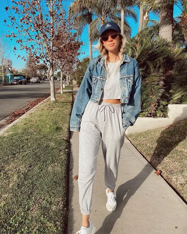 Denim jacket and tracksuit 