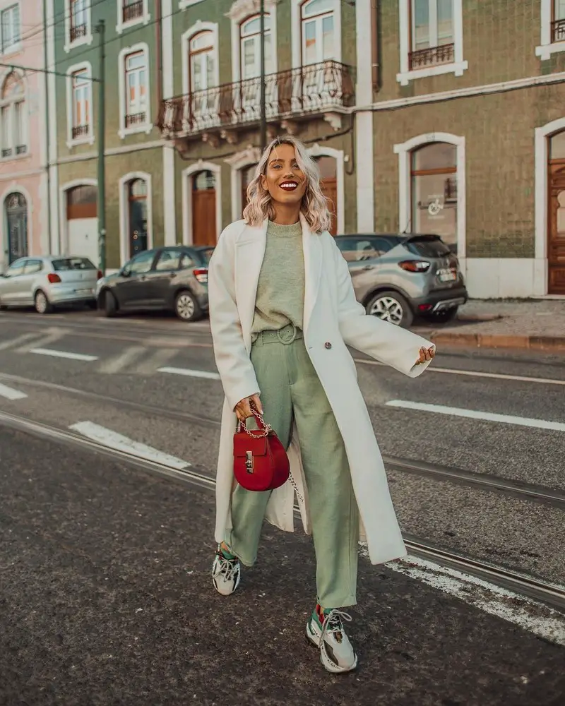 Green matcha tracksuit outfit 