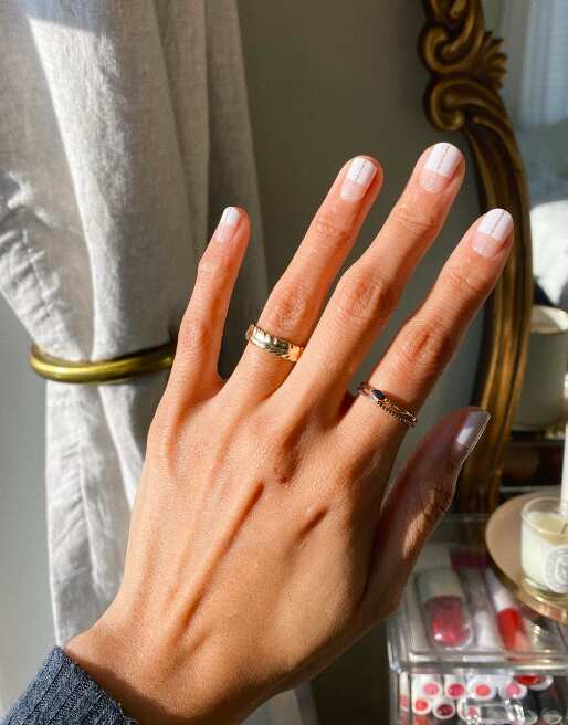 simple nail ideas in white polish