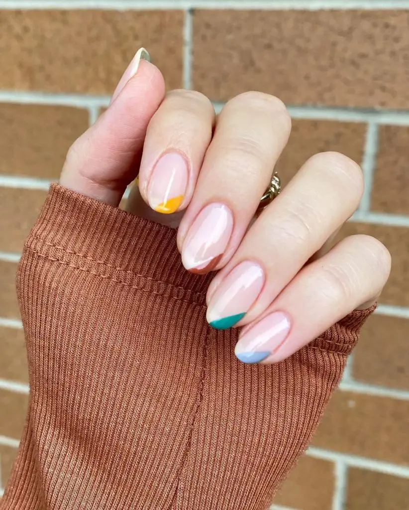 Autumn french nails