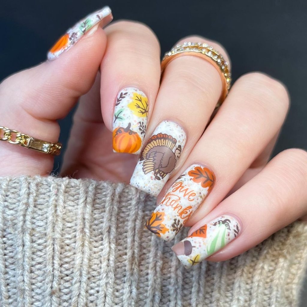 Fall nail designs for thanksgiving