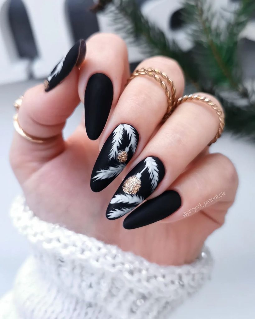 black almond nails