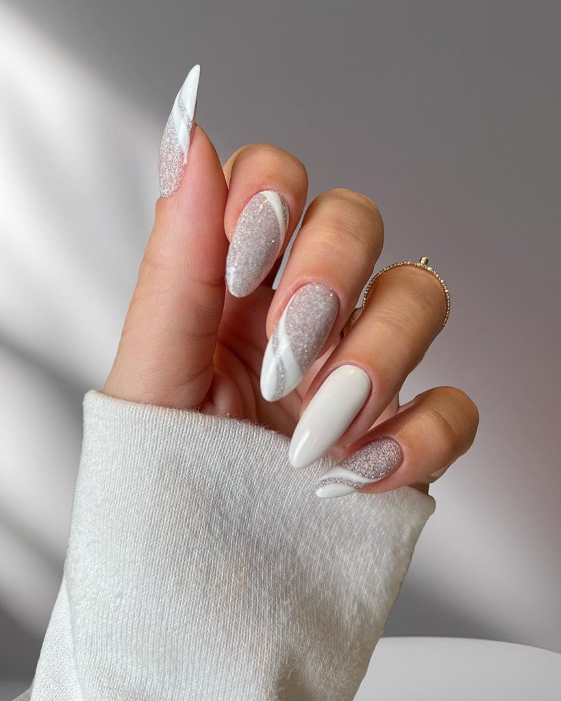 White winter nails 